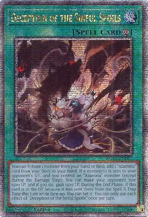 Deception of the Sinful Spoils (Quarter Century Secret Rare) [ROTA-EN055] Quarter Century Secret Rare | Jomio and Rueliete's Cards and Comics