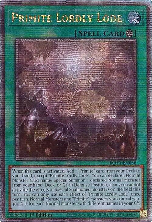 Primite Lordly Lode (Quarter Century Secret Rare) [ROTA-EN058] Quarter Century Secret Rare | Jomio and Rueliete's Cards and Comics