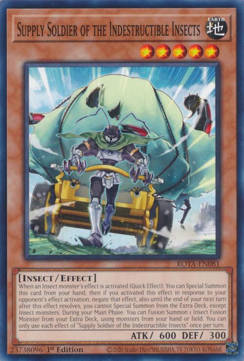 Supply Soldier of the Indestructible Insects [ROTA-EN081] Common | Jomio and Rueliete's Cards and Comics