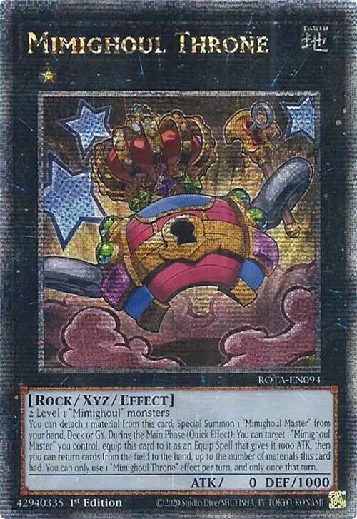 Mimighoul Throne (Quarter Century Secret Rare) [ROTA-EN094] Quarter Century Secret Rare | Jomio and Rueliete's Cards and Comics