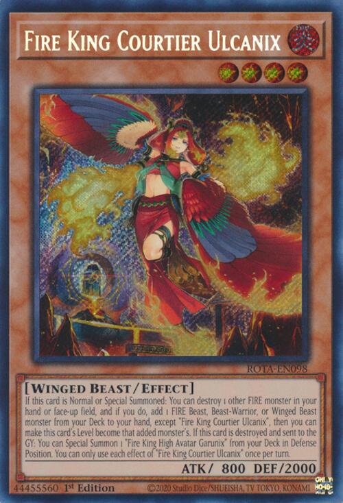Fire King Courtier Ulcanix [ROTA-EN098] Secret Rare | Jomio and Rueliete's Cards and Comics