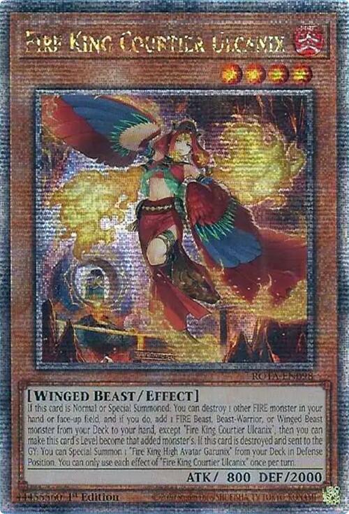Fire King Courtier Ulcanix (Quarter Century Secret Rare) [ROTA-EN098] Quarter Century Secret Rare | Jomio and Rueliete's Cards and Comics
