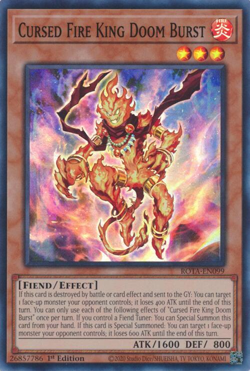 Cursed Fire King Doom Burst [ROTA-EN099] Super Rare | Jomio and Rueliete's Cards and Comics