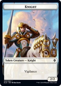 Knight // Food (17) Double-Sided Token [Throne of Eldraine Tokens] | Jomio and Rueliete's Cards and Comics
