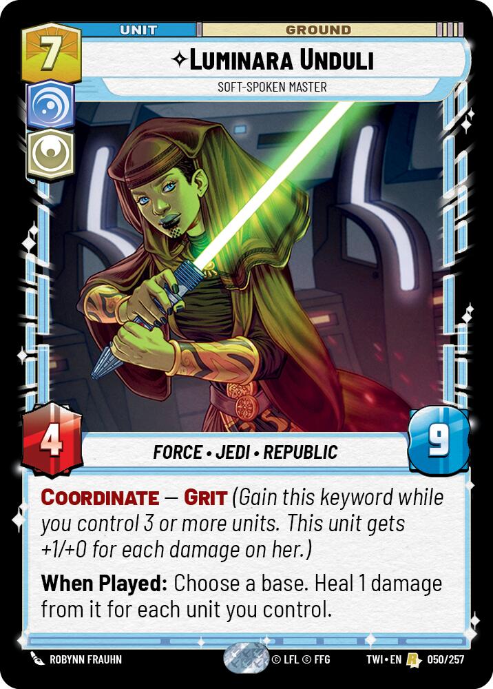 Luminara Unduli - Soft-Spoken Master (050/257) (050/257) [Twilight of the Republic] | Jomio and Rueliete's Cards and Comics