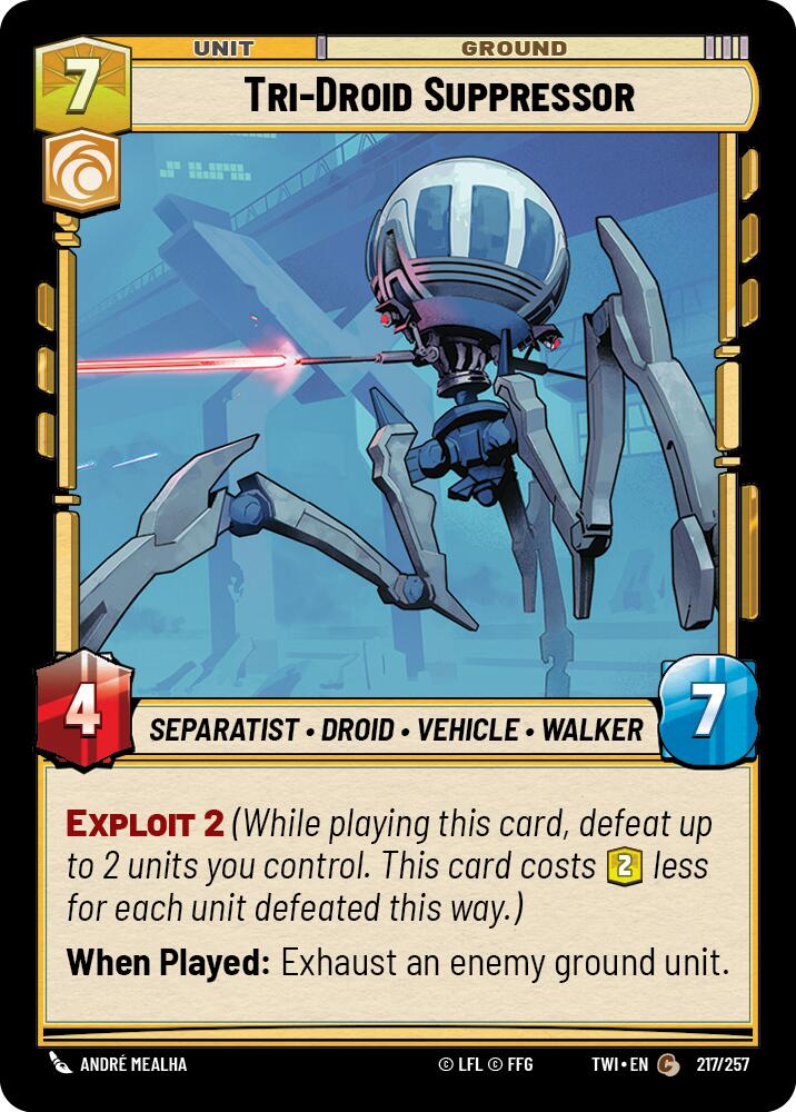 Tri-Droid Suppressor (217/257) (217/257) [Twilight of the Republic] | Jomio and Rueliete's Cards and Comics