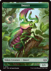 Wurm (0019) // Insect (0010) Double-Sided Token [Duskmourn: House of Horror Commander Tokens] | Jomio and Rueliete's Cards and Comics