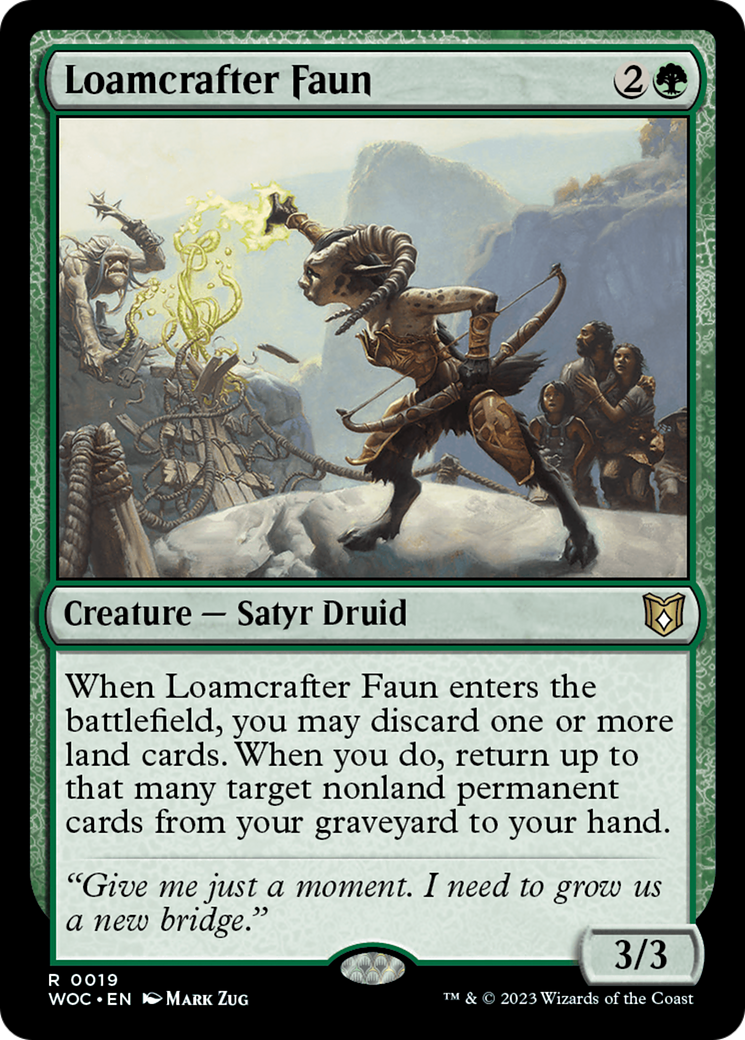 Loamcrafter Faun [Wilds of Eldraine Commander] | Jomio and Rueliete's Cards and Comics