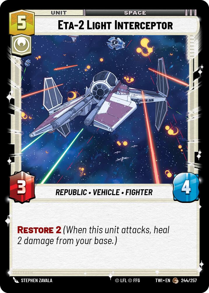 ETA-2 Light Interceptor (244/257) (244/257) [Twilight of the Republic] | Jomio and Rueliete's Cards and Comics