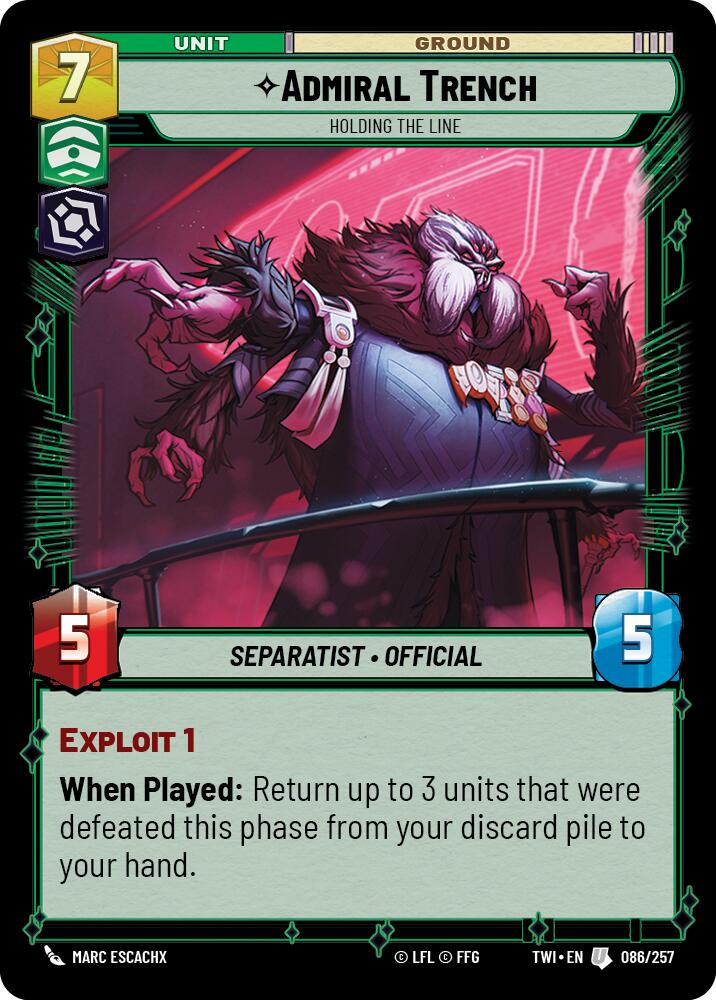 Admiral Trench - Holding the Line (086/257) (086/257) [Twilight of the Republic] | Jomio and Rueliete's Cards and Comics