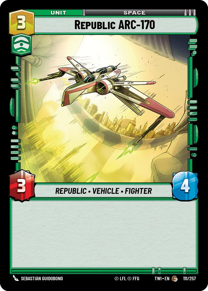 Republic ARC-170 (111/257) (111/257) [Twilight of the Republic] | Jomio and Rueliete's Cards and Comics