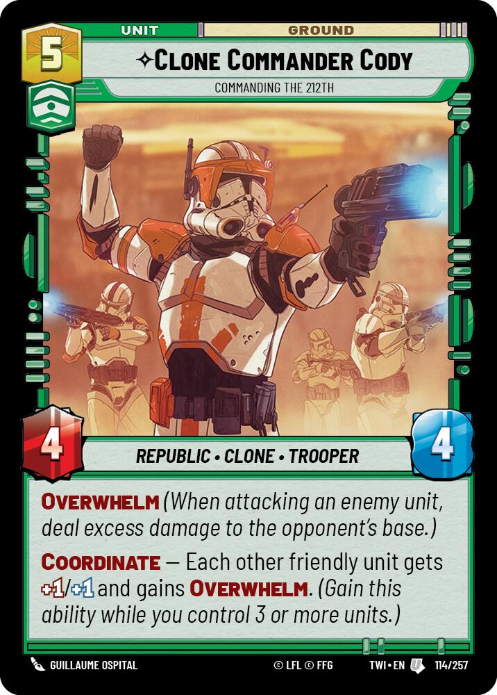 Clone Commander Cody - Commanding the 212th (114/257) (114/257) [Twilight of the Republic] | Jomio and Rueliete's Cards and Comics
