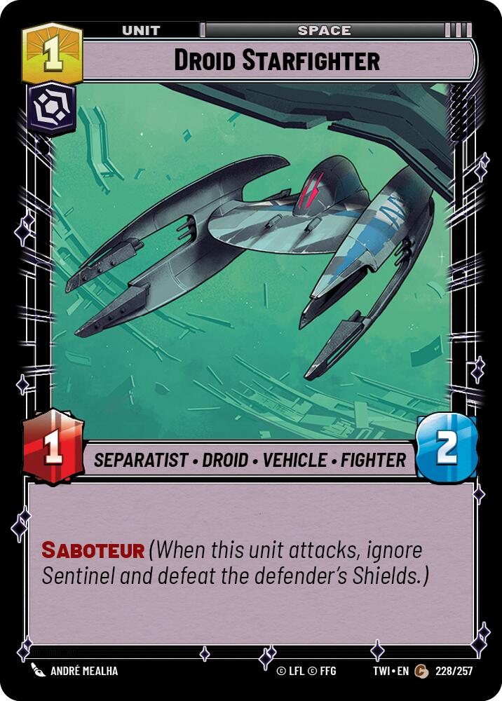 Droid Starfighter (228/257) (228/257) [Twilight of the Republic] | Jomio and Rueliete's Cards and Comics
