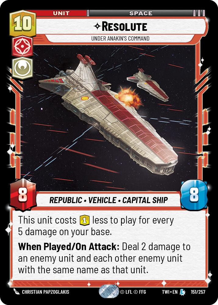 Resolute - Under Anakin's Command (151/257) (151/257) [Twilight of the Republic] | Jomio and Rueliete's Cards and Comics