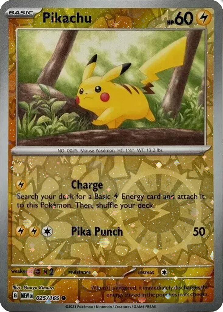 Pikachu (025/165) (Cosmos Holo) (Costco Exclusive) [Miscellaneous Cards] | Jomio and Rueliete's Cards and Comics