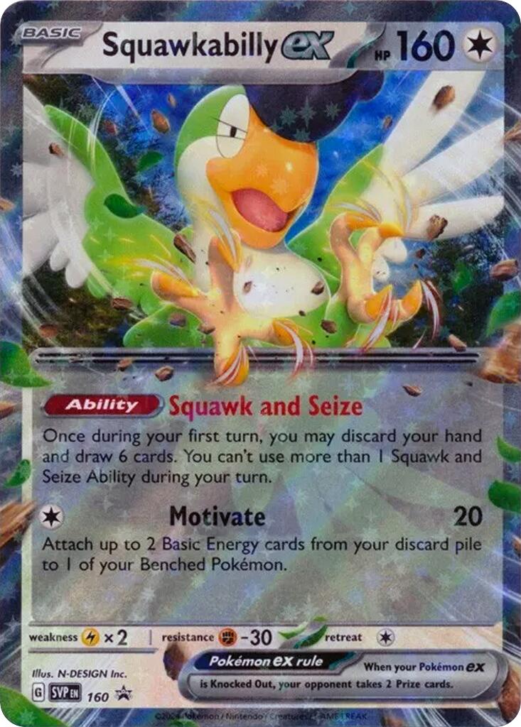 Squawkabilly ex (SVP160) [Scarlet & Violet: Black Star Promos] | Jomio and Rueliete's Cards and Comics