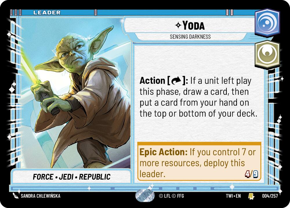Yoda - Sensing Darkness (004/257) (004/257) [Twilight of the Republic] | Jomio and Rueliete's Cards and Comics