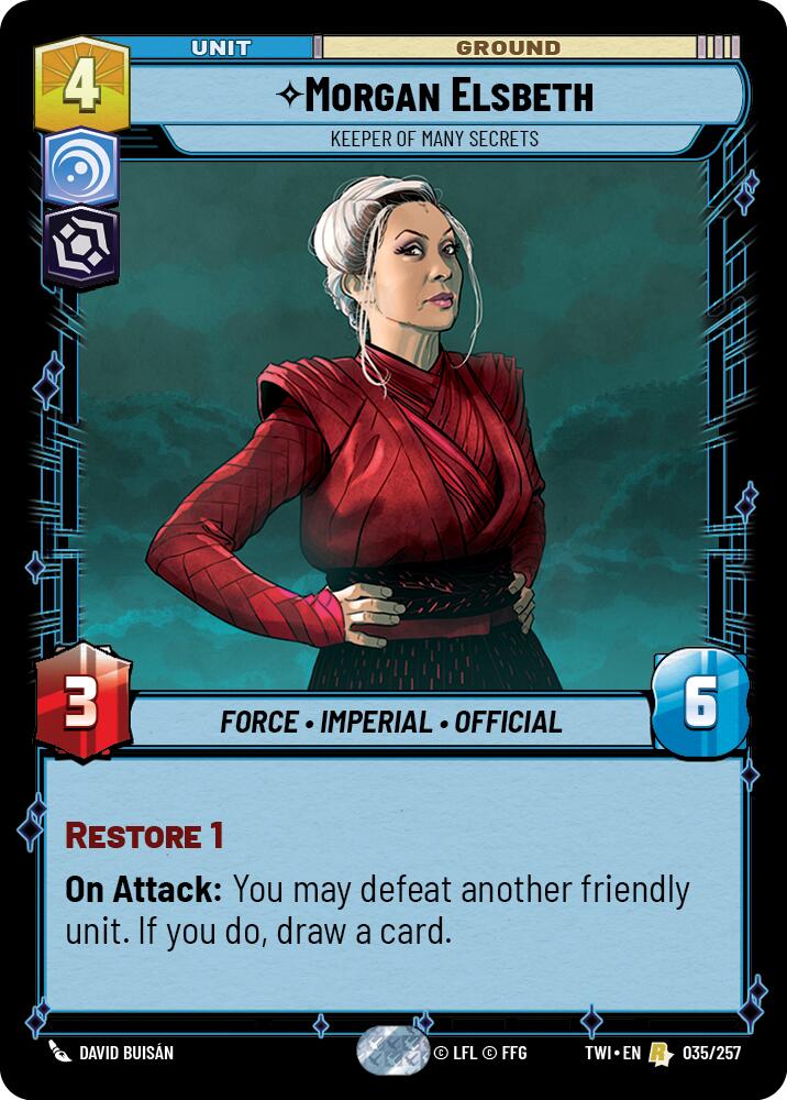 Morgan Elsbeth - Keeper of Many Secrets (035/257) (035/257) [Twilight of the Republic] | Jomio and Rueliete's Cards and Comics