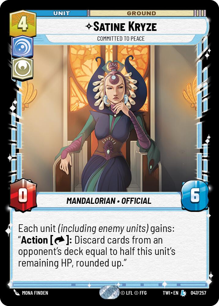 Satine Kryze - Committed to Peace (047/257) (047/257) [Twilight of the Republic] | Jomio and Rueliete's Cards and Comics