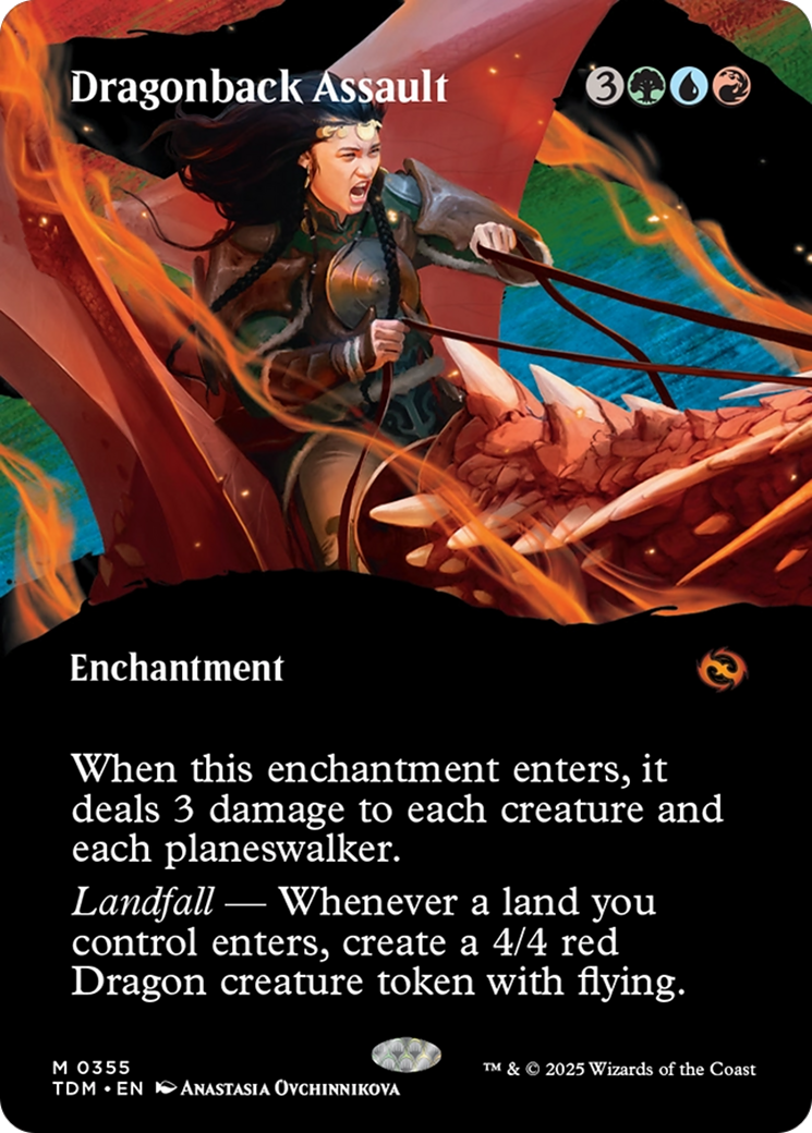 Dragonback Assault (Borderless) [Tarkir: Dragonstorm] | Jomio and Rueliete's Cards and Comics