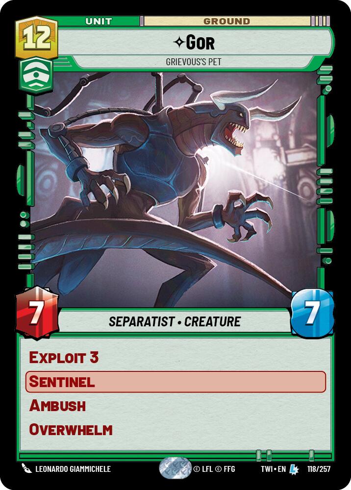 Gor - Grievous's Pet (118/257) (118/257) [Twilight of the Republic] | Jomio and Rueliete's Cards and Comics