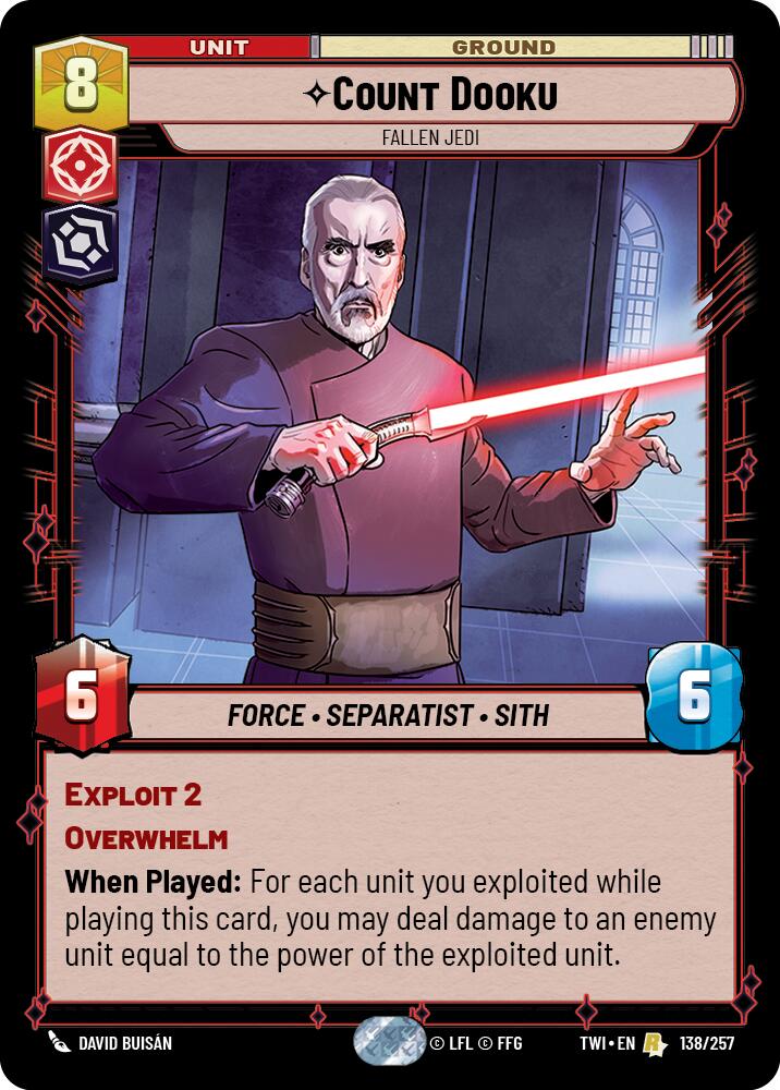 Count Dooku - Fallen Jedi (138/257) (138/257) [Twilight of the Republic] | Jomio and Rueliete's Cards and Comics