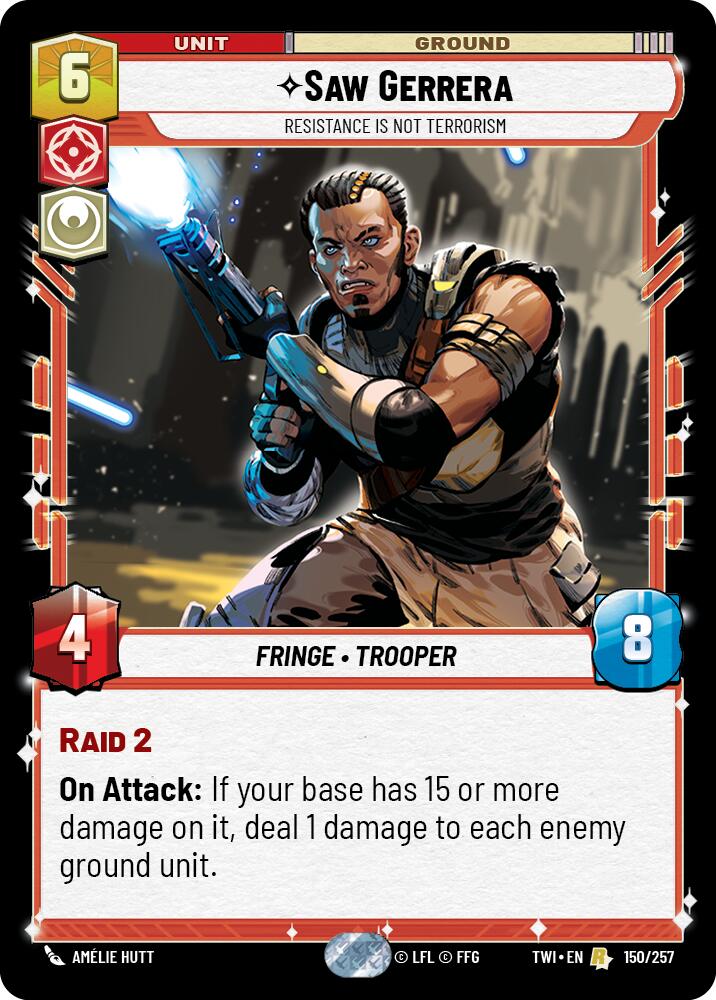 Saw Gerrera - Resistance is Not Terrorism (150/257) (150/257) [Twilight of the Republic] | Jomio and Rueliete's Cards and Comics