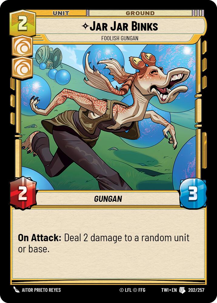 Jar Jar Binks - Foolish Gungan (202/257) (202/257) [Twilight of the Republic] | Jomio and Rueliete's Cards and Comics