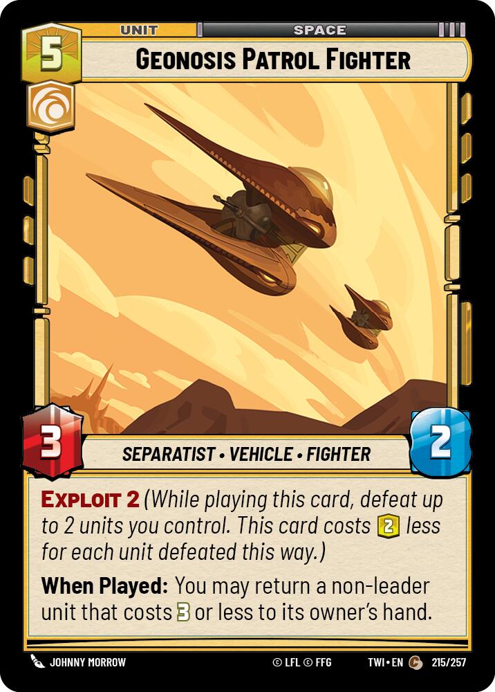 Geonosis Patrol Fighter (215/257) (215/257) [Twilight of the Republic] | Jomio and Rueliete's Cards and Comics