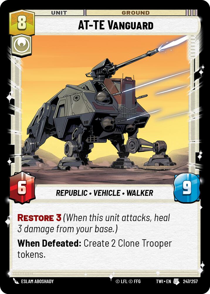AT-TE Vanguard (247/257) (247/257) [Twilight of the Republic] | Jomio and Rueliete's Cards and Comics