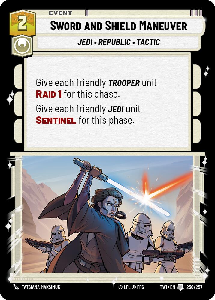 Sword and Shield Maneuver (250/257) (250/257) [Twilight of the Republic] | Jomio and Rueliete's Cards and Comics
