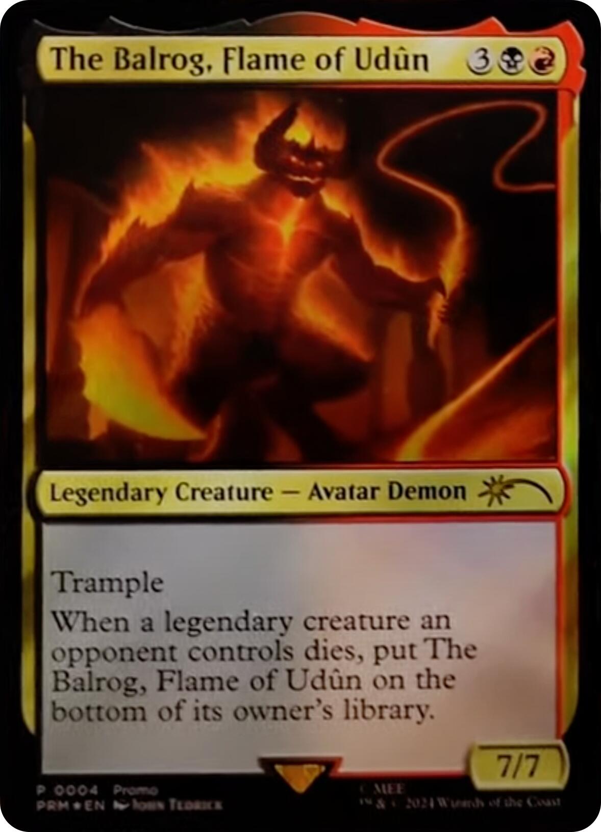 The Balrog, Flame of Udun [Resale Promos] | Jomio and Rueliete's Cards and Comics