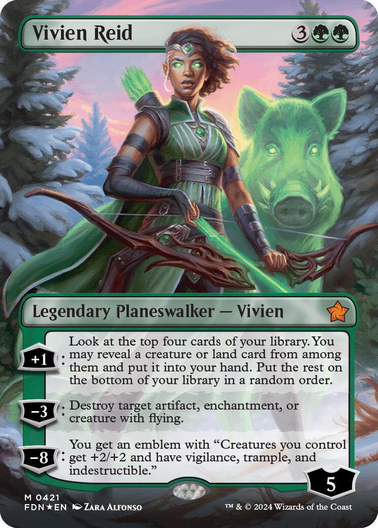 Vivien Reid (Borderless) (Mana Foil) [Foundations] | Jomio and Rueliete's Cards and Comics