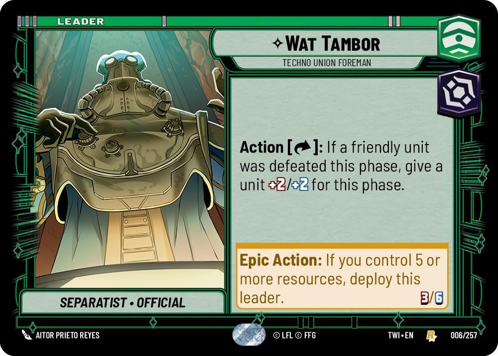 Wat Tambor - Techno Union Foreman (006/257) (006/257) [Twilight of the Republic] | Jomio and Rueliete's Cards and Comics