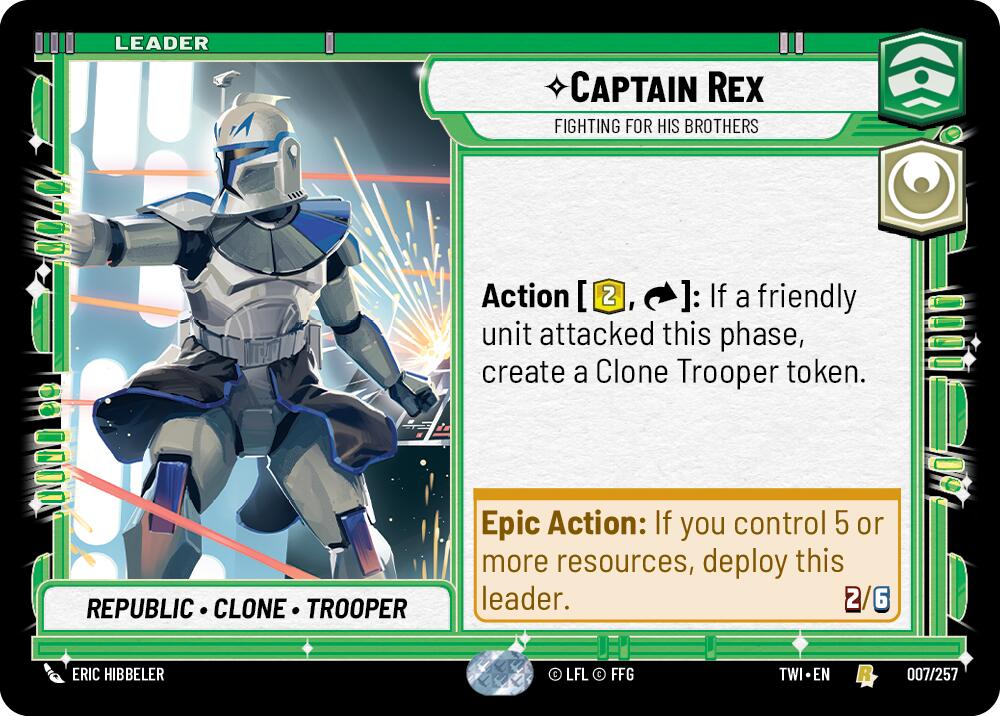Captain Rex - Fighting For His Brothers (007/257) (007/257) [Twilight of the Republic] | Jomio and Rueliete's Cards and Comics