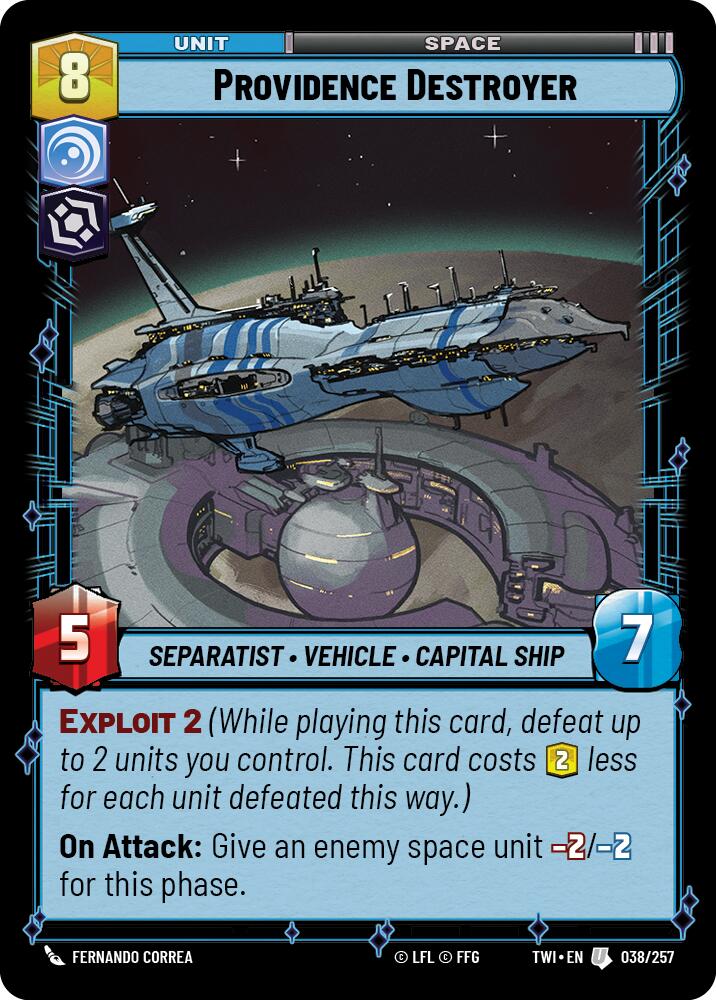 Providence Destroyer (038/257) (038/257) [Twilight of the Republic] | Jomio and Rueliete's Cards and Comics