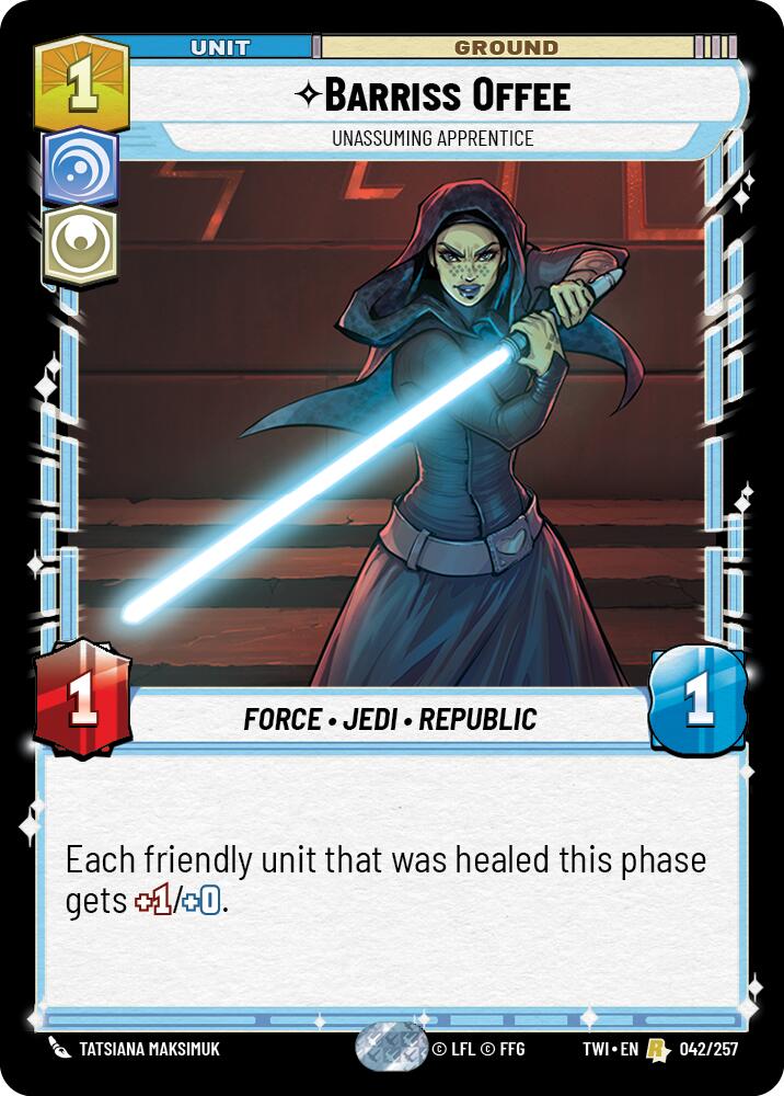 Barriss Offee - Unassuming Apprentice (042/257) (042/257) [Twilight of the Republic] | Jomio and Rueliete's Cards and Comics