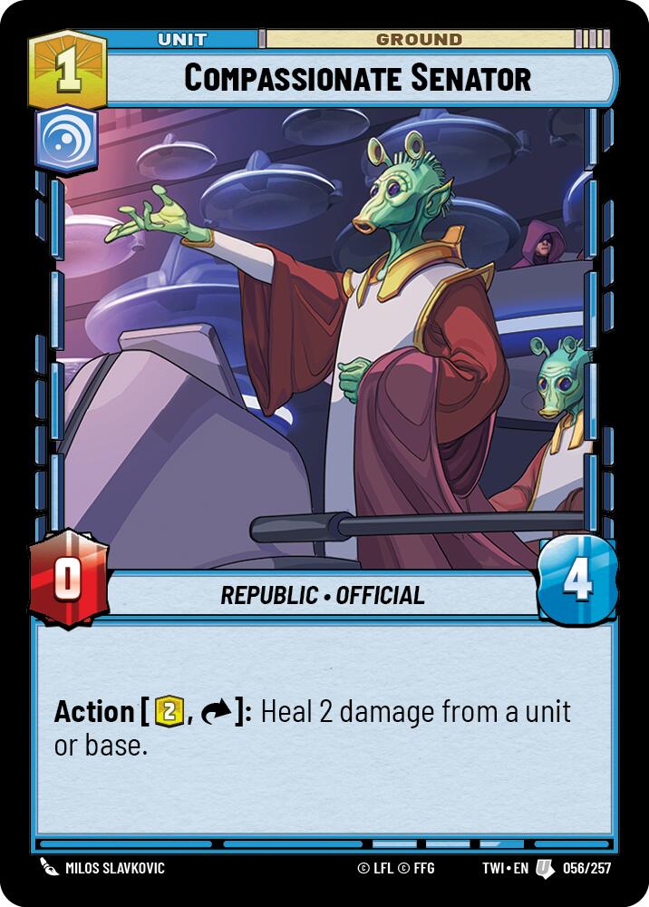 Compassionate Senator (056/257) (056/257) [Twilight of the Republic] | Jomio and Rueliete's Cards and Comics