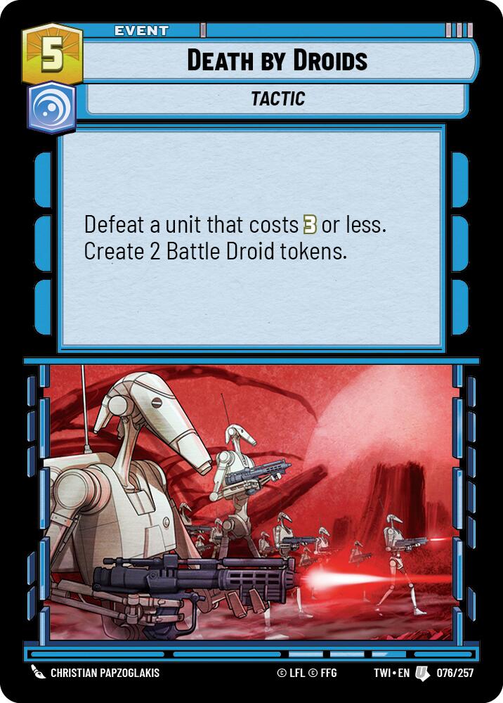 Death by Droids (076/257) (076/257) [Twilight of the Republic] | Jomio and Rueliete's Cards and Comics