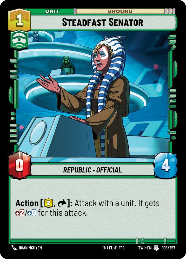Steadfast Senator (105/257) (105/257) [Twilight of the Republic] | Jomio and Rueliete's Cards and Comics
