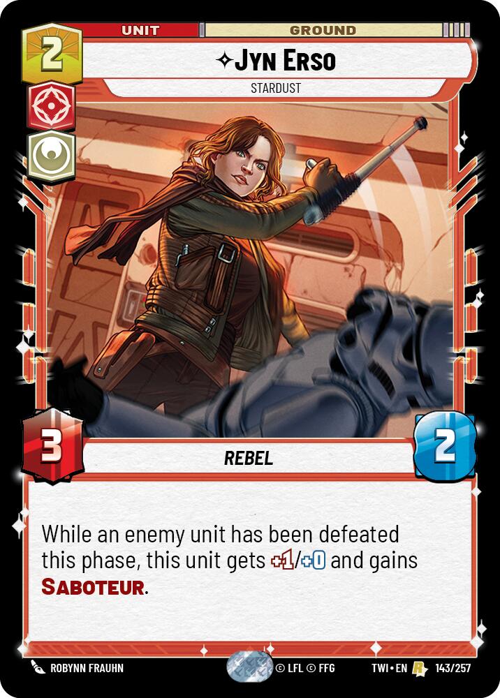 Jyn Erso - Stardust (143/257) (143/257) [Twilight of the Republic] | Jomio and Rueliete's Cards and Comics
