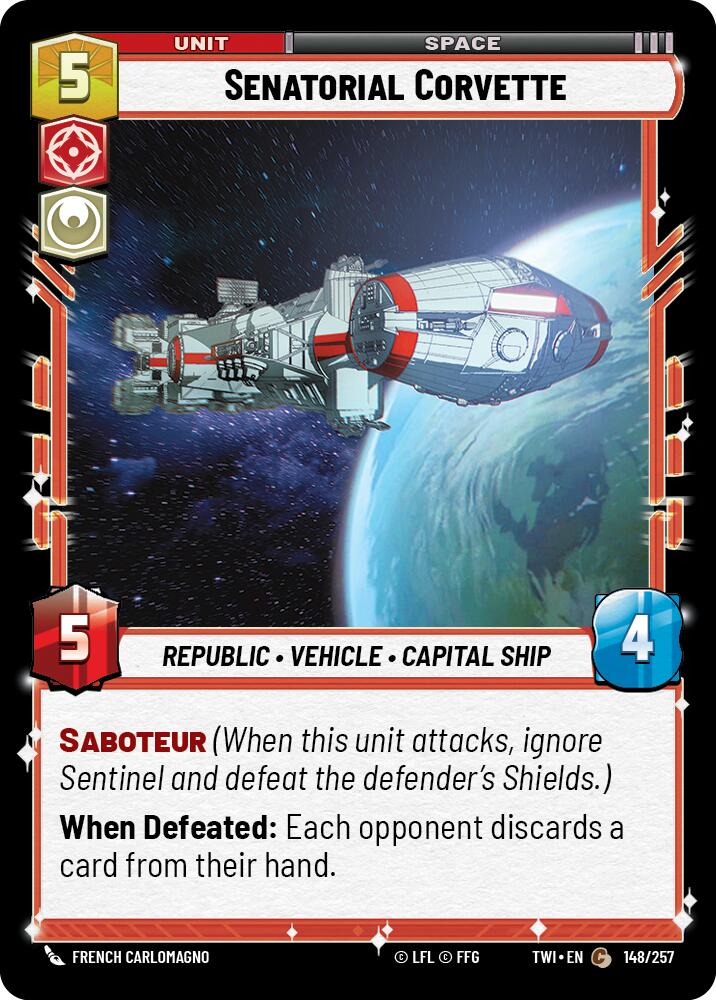 Senatorial Corvette (148/257) (148/257) [Twilight of the Republic] | Jomio and Rueliete's Cards and Comics
