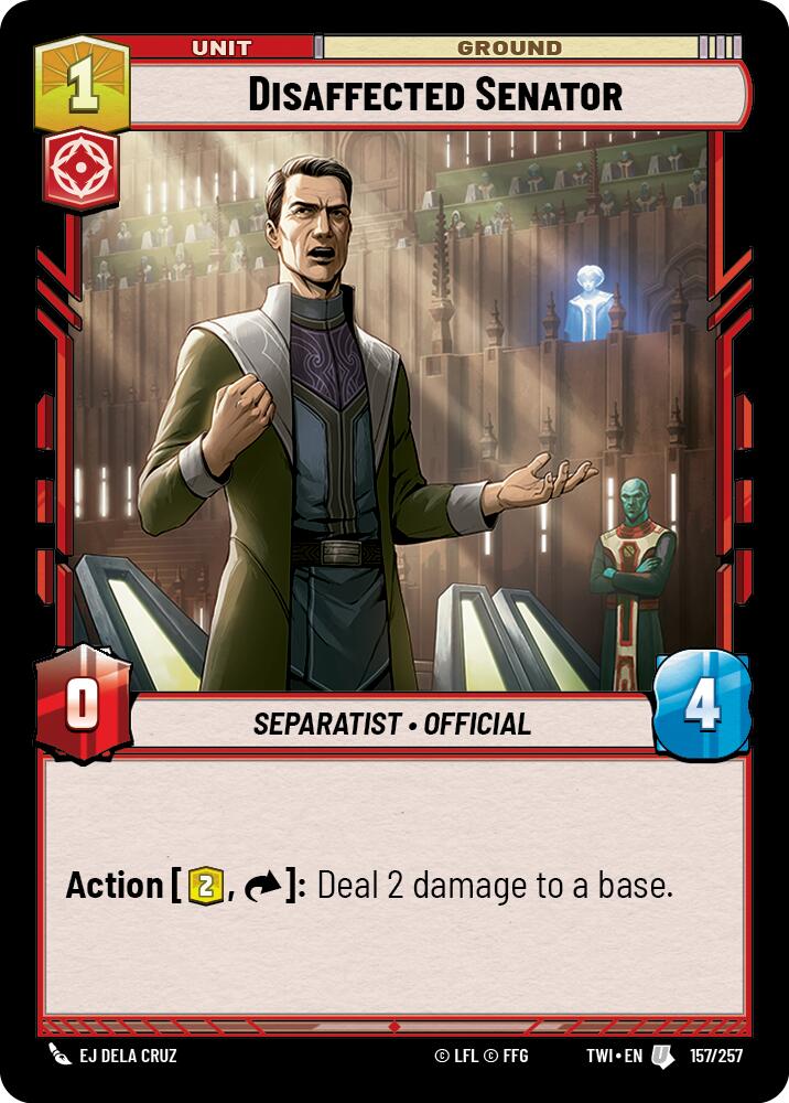 Disaffected Senator (157/257) (157/257) [Twilight of the Republic] | Jomio and Rueliete's Cards and Comics
