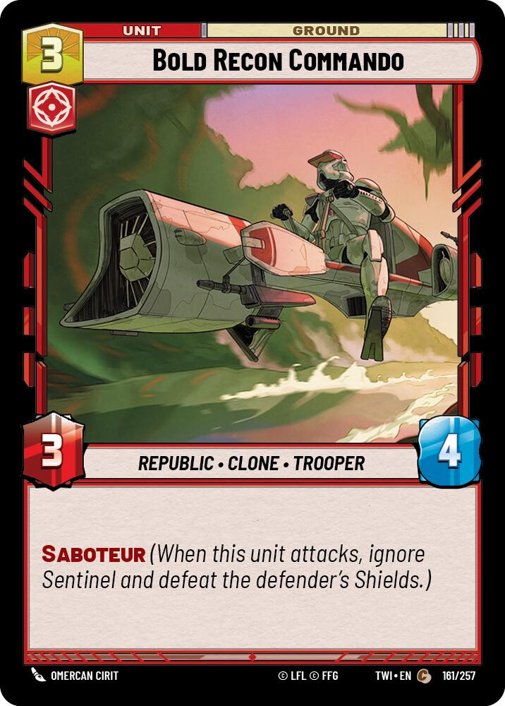 Bold Recon Commando (161/257) (161/257) [Twilight of the Republic] | Jomio and Rueliete's Cards and Comics