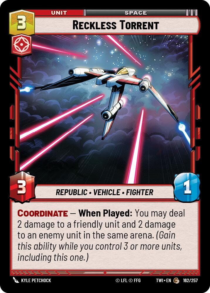 Reckless Torrent (162/257) (162/257) [Twilight of the Republic] | Jomio and Rueliete's Cards and Comics