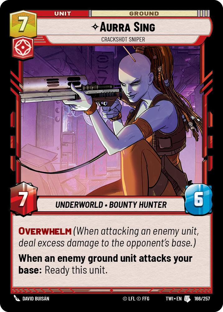 Aurra Sing - Crackshot Sniper (166/257) (166/257) [Twilight of the Republic] | Jomio and Rueliete's Cards and Comics