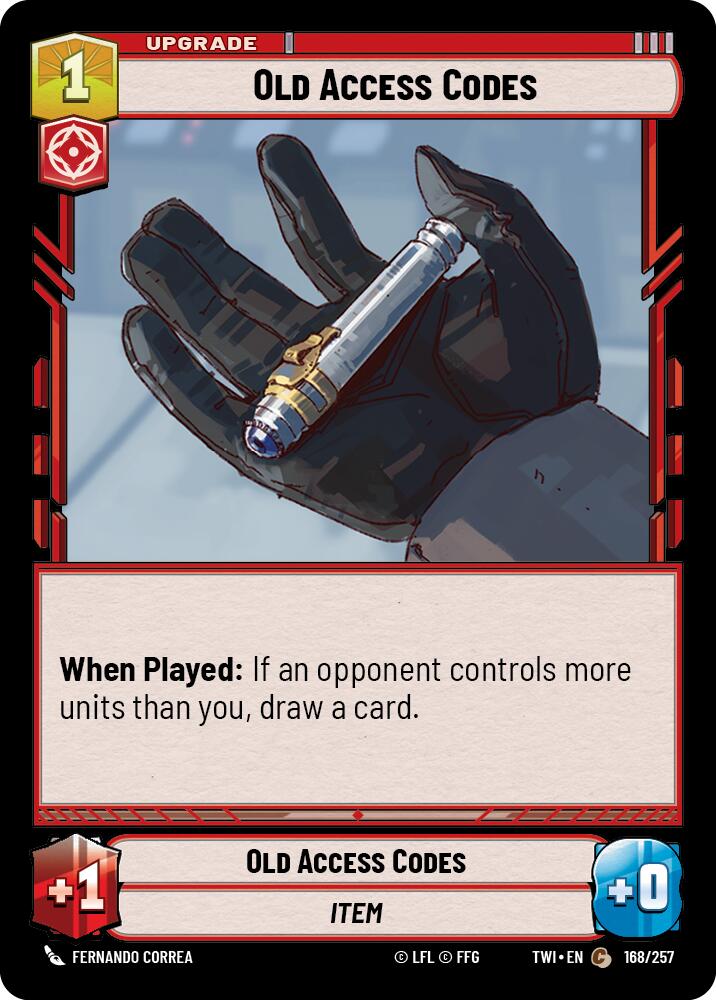 Old Access Codes (168/257) (168/257) [Twilight of the Republic] | Jomio and Rueliete's Cards and Comics