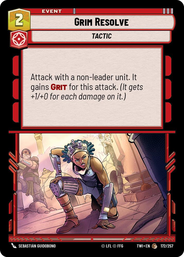 Grim Resolve (172/257) (172/257) [Twilight of the Republic] | Jomio and Rueliete's Cards and Comics