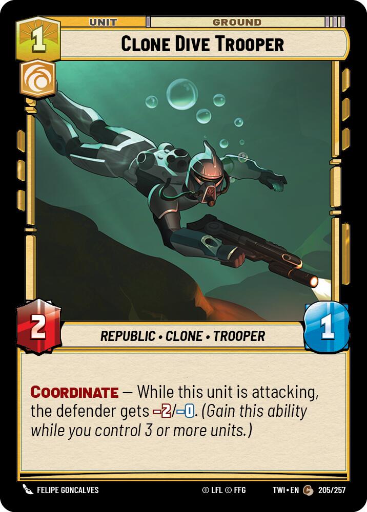 Clone Dive Trooper (205/257) (205/257) [Twilight of the Republic] | Jomio and Rueliete's Cards and Comics