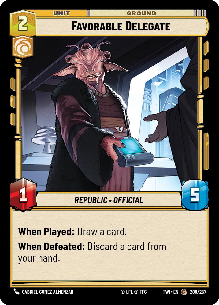 Favorable Delegate (208/257) (208/257) [Twilight of the Republic] | Jomio and Rueliete's Cards and Comics